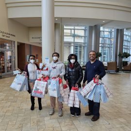 Delivering Gift To St Thomas Hospital